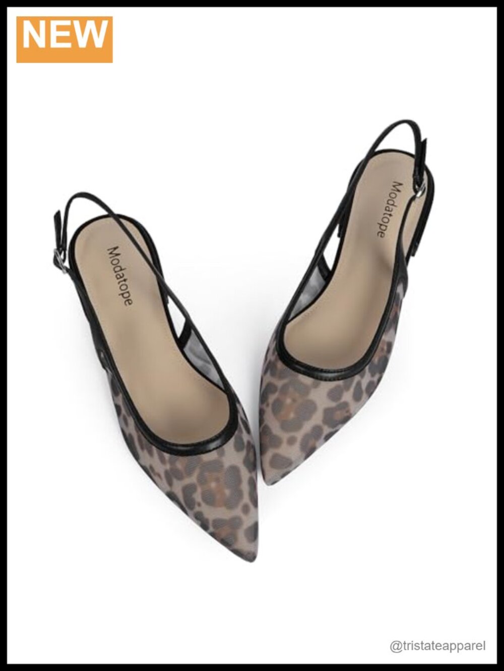 Slingback Flats Pointed Toe Low Heel Dress Shoes